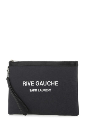 Вугільна полотняна сумочка Rive Gauche SAINT LAURENT (58136996NAE) Вугільна полотняна сумочка Rive Gauche SAINT LAURENT (58136996NAE)