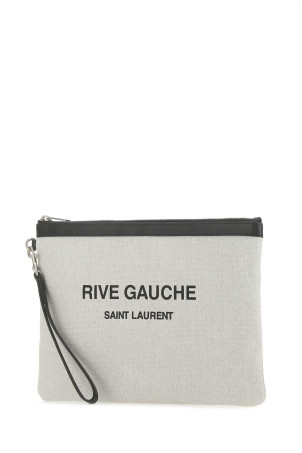 Пісочне полотно Rive Gauche клатч SAINT LAURENT (5813699J58E) Пісочне полотно Rive Gauche клатч SAINT LAURENT (5813699J58E)
