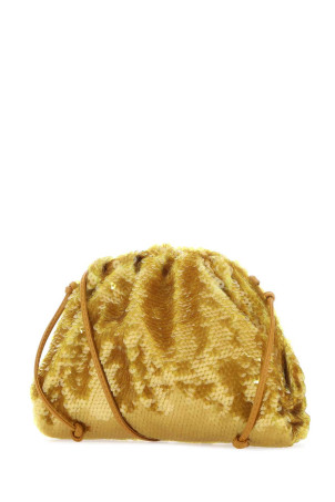 Ochre sequins mini Pouch clutch BOTTEGA VENETA (585852V2NU1) Ochre sequins mini Pouch clutch BOTTEGA VENETA (585852V2NU1)