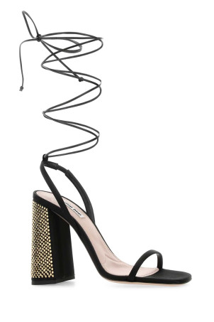 Черные атласные сандалии MIU MIU (5X858DFM1002BEW) Черные атласные сандалии MIU MIU (5X858DFM1002BEW)