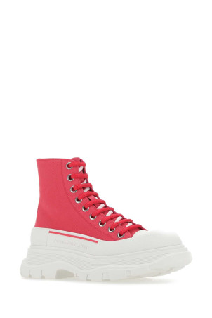 Кроссовки Fuchsia Canvas Tread Slick ALEXANDER MCQUEEN (611706W4MV2) Кроссовки Fuchsia Canvas Tread Slick ALEXANDER MCQUEEN (611706W4MV2)