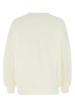 Ivory cotton oversize sweatshirt ALEXANDER MCQUEEN (659975QZAHR) Ivory cotton oversize sweatshirt ALEXANDER MCQUEEN (659975QZAHR)