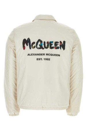 Пісочна поліестерова куртка з підкладкою ALEXANDER MCQUEEN (662323QUR60)