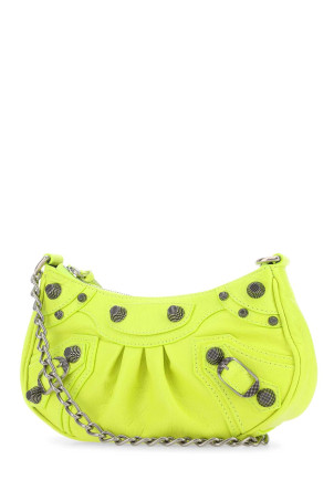 Флуоресцентна жовта шкіряна міні-сумочка Le Cagole BALENCIAGA (6958141VGUY) Флуоресцентна жовта шкіряна міні-сумочка Le Cagole BALENCIAGA (6958141VGUY)