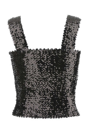 Чорний топ з паєтками SAINT LAURENT (704154Y36XP) Чорний топ з паєтками SAINT LAURENT (704154Y36XP)