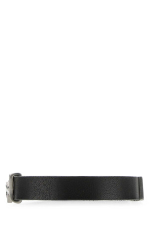 Black leather Opyum bracelet Black SAINT LAURENT (7088150IH0E)