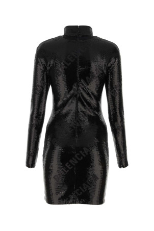 Черное мини-платье с пайетками BALENCIAGA (725104TMR68) Черное мини-платье с пайетками BALENCIAGA (725104TMR68)
