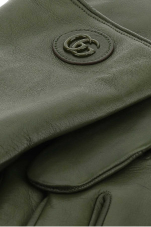 Военные перчатки из зеленой кожи наппа GUCCI (7273674SACC) Военные перчатки из зеленой кожи наппа GUCCI (7273674SACC)