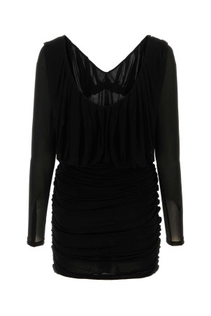 Black cupro mini dress Black SAINT LAURENT (729749Y5G98) Black cupro mini dress Black SAINT LAURENT (729749Y5G98)