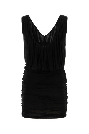 Black cupro mini dress Black SAINT LAURENT (729750Y5G98) Black cupro mini dress Black SAINT LAURENT (729750Y5G98)