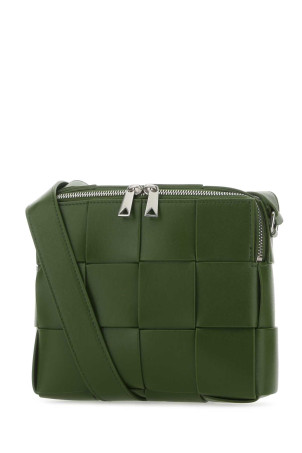 Olive green leather Cassette Camera crossbody bag BOTTEGA VENETA (730027VB1K0) Olive green leather Cassette Camera crossbody bag BOTTEGA VENETA (730027VB1K0)