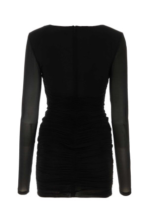 Black stretch cupro mini dress Black SAINT LAURENT (732870Y5G89) Black stretch cupro mini dress Black SAINT LAURENT (732870Y5G89)