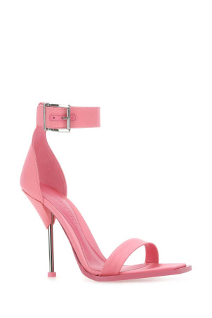 Розовые атласные сандалии ALEXANDER MCQUEEN (734993W4GPA) Розовые атласные сандалии ALEXANDER MCQUEEN (734993W4GPA)