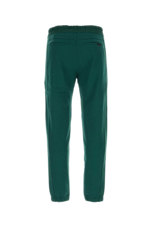 Bottle green cotton joggers SAINT LAURENT (736739Y36ZO)