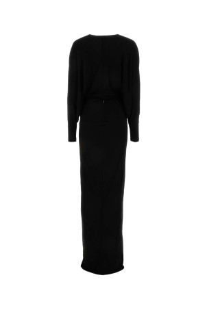 Black viscose long dress Black SAINT LAURENT (753161Y7F93) Black viscose long dress Black SAINT LAURENT (753161Y7F93)