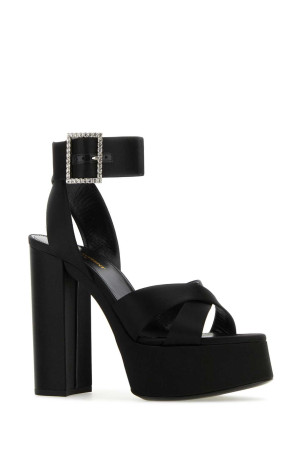 Черные атласные сандалии Bianca Черный SAINT LAURENT (7629699QN00) Черные атласные сандалии Bianca Черный SAINT LAURENT (7629699QN00)