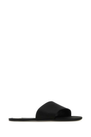 Black satin Carlyle slippers Black SAINT LAURENT (7760669QN00) Black satin Carlyle slippers Black SAINT LAURENT (7760669QN00)