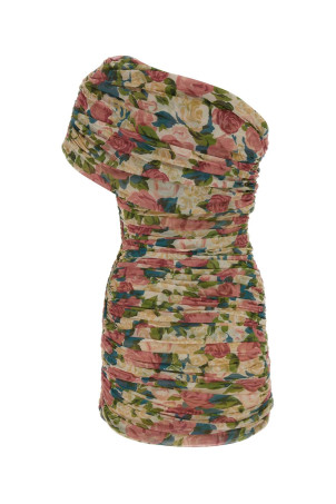 Міні-сукня з принтом на тюлі SAINT LAURENT (781340Y5I71) Міні-сукня з принтом на тюлі SAINT LAURENT (781340Y5I71)