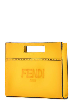Желтый кожаный клатч FENDI (7VA547AFIL) Желтый кожаный клатч FENDI (7VA547AFIL)