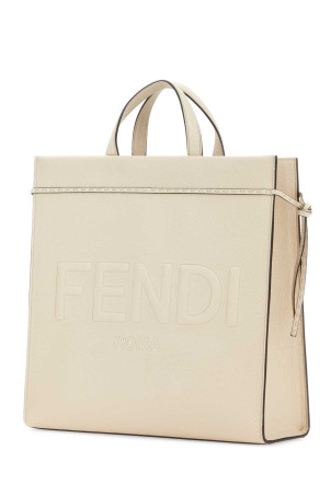 Середня сумка для покупок Go To Shopper кольору слонової кістки FENDI (7VA583AMAC) Середня сумка для покупок Go To Shopper кольору слонової кістки FENDI (7VA583AMAC)