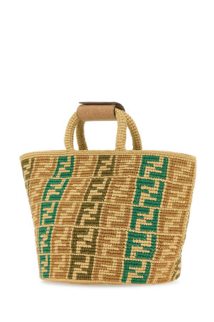 Вишита сумка для покупок FF Shopper з рафії FENDI (7VA602ARB1) Вишита сумка для покупок FF Shopper з рафії FENDI (7VA602ARB1)