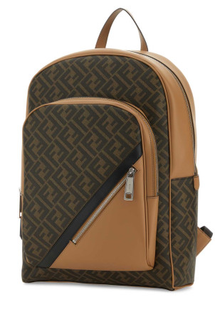 Багатоколірний рюкзак з бавовняної суміші та шкіри FENDI (7VZ074A9XS) Багатоколірний рюкзак з бавовняної суміші та шкіри FENDI (7VZ074A9XS)