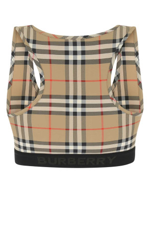 Топ з еластичного нейлону з принтом, багатоколірний BURBERRY (8049477) Топ з еластичного нейлону з принтом, багатоколірний BURBERRY (8049477)