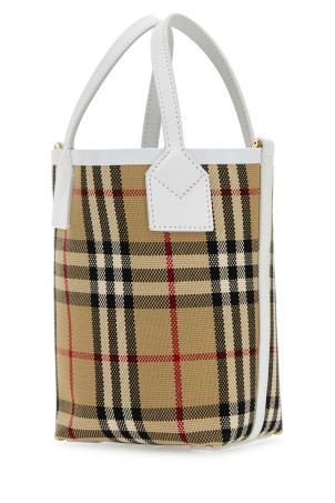 Embroidered canvas mini London handbag White BURBERRY (8072348) Embroidered canvas mini London handbag White BURBERRY (8072348)