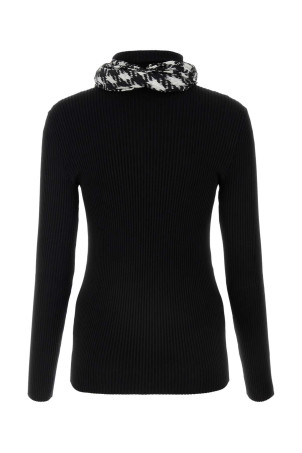 Black viscose blend sweater Black BURBERRY (8081169) Black viscose blend sweater Black BURBERRY (8081169)