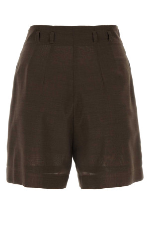 Chocolate wool blend shorts PHILOSOPHY DI LORENZO SERAFINI (A03082125) Chocolate wool blend shorts PHILOSOPHY DI LORENZO SERAFINI (A03082125)