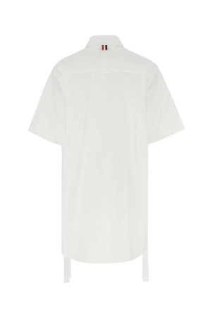 Белое мини-платье из поплина THOM BROWNE (FDSD91AF0184) Белое мини-платье из поплина THOM BROWNE (FDSD91AF0184)