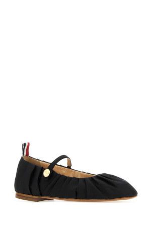 Black fabric John ballerinas THOM BROWNE (FFS024BF0322) Black fabric John ballerinas THOM BROWNE (FFS024BF0322)