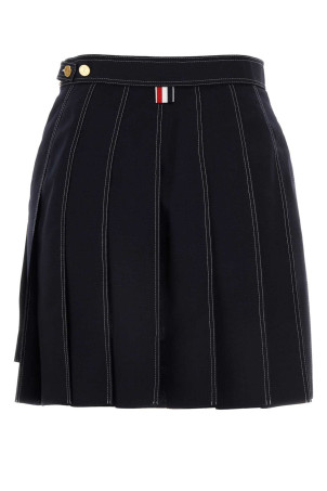 Midnight blue wool skirt Black THOM BROWNE (FGC402N00473) Midnight blue wool skirt Black THOM BROWNE (FGC402N00473)
