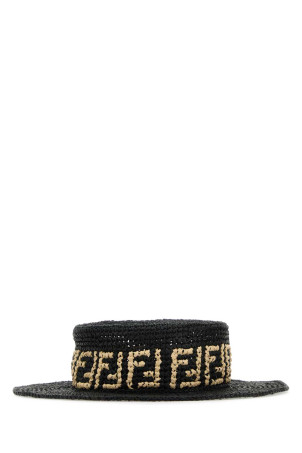 Чорний капелюх з рафії FENDI (FXQ789ABCM) Чорний капелюх з рафії FENDI (FXQ789ABCM)