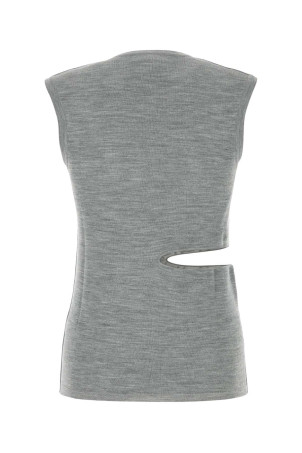 Сірий топ із вовняної суміші FENDI (FZX967ANER) Сірий топ із вовняної суміші FENDI (FZX967ANER)