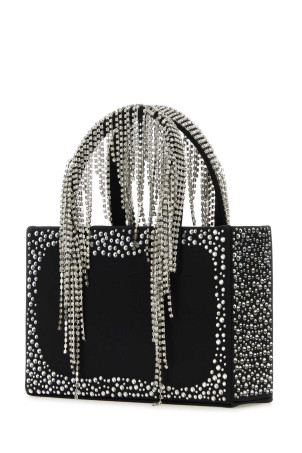 Чорна шкіряна сумочка KARA (HB3732128)