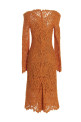 Macramé lace dress Orange