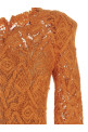 Macramé lace dress Orange