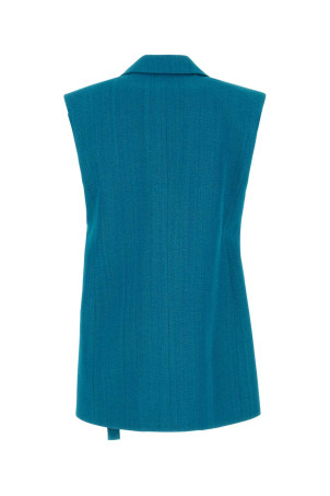 Petrol blue viscose blend vest JIL SANDER (J01FB0101J65005) Petrol blue viscose blend vest JIL SANDER (J01FB0101J65005)