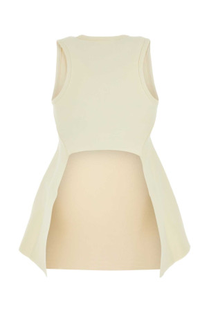 Топ з віскозної суміші кольору слонової кістки Black JIL SANDER (J03NC0117J18273) Топ з віскозної суміші кольору слонової кістки Black JIL SANDER (J03NC0117J18273)