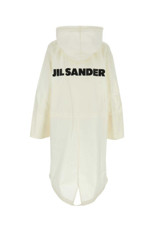 Бавовняна парка кольору слонової кістки White JIL SANDER (J04AH0002J45046) Бавовняна парка кольору слонової кістки White JIL SANDER (J04AH0002J45046)