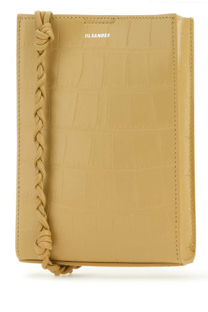 Бежевая кожаная небольшая сумка через плечо Tangle JIL SANDER (J07WG0001P5360) Бежевая кожаная небольшая сумка через плечо Tangle JIL SANDER (J07WG0001P5360)