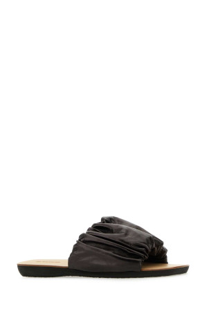 Dark brown leather slippers JIL SANDER (J15WP0077P4864) Dark brown leather slippers JIL SANDER (J15WP0077P4864)
