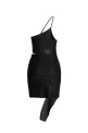 Sequin one shoulder dress Black