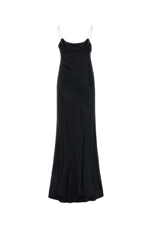 Black stain long dress Black MIU MIU (MF5236SOOOD92) Black stain long dress Black MIU MIU (MF5236SOOOD92)