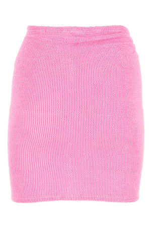 Мини-юбка из эластичного нейлона флуо-розового цвета Powdery HUNZA G (MINISKIRTM) Мини-юбка из эластичного нейлона флуо-розового цвета Powdery HUNZA G (MINISKIRTM)