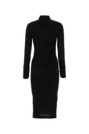 Черное вискозное платье-рубашка HELMUT LANG (N05HW601) Черное вискозное платье-рубашка HELMUT LANG (N05HW601)