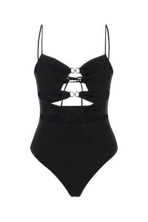 Чорний еластичний поліестер купальник Black NENSI DOJAKA (NDSS23SWIM003) Чорний еластичний поліестер купальник Black NENSI DOJAKA (NDSS23SWIM003)