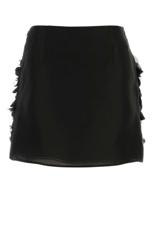 Black silk mini skirt Black PRADA (P109JRSOOO1322)