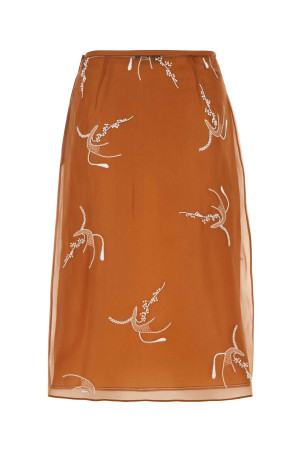 Юбка из медной органзы PRADA (P123JRSOOO14VO) Юбка из медной органзы PRADA (P123JRSOOO14VO)